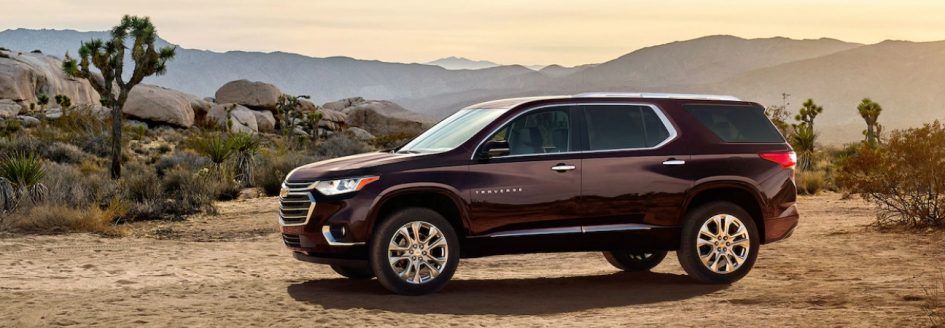 2019 Chevrolet Traverse parked in desert